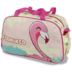 Bolsa de Viagem Infantil Vou Leve Flamingos