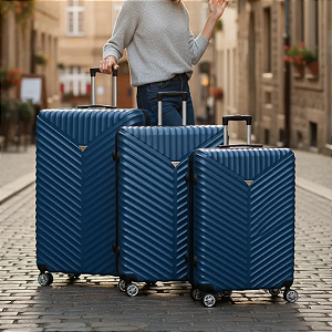 Kit de Malas Premium com Rodinhas 360º e Segredo Embutido - Vou Leve