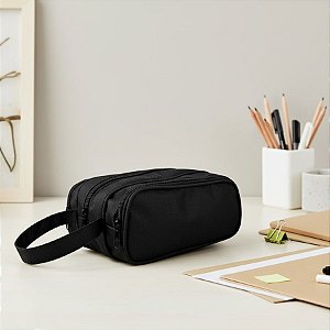 Estojo Triplo Preto - Vou Leve