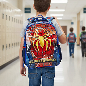 Mochila Costas Infantil Super Spider Seanite