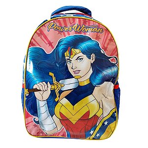 Mochila Escolar Infantil Costas Mulher Maravilha Seanite