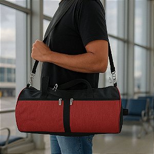Bolsa de Viagem Esportiva Grande Bordô - Vou Leve
