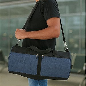 Bolsa de Viagem Esportiva Grande Azul - Vou Leve