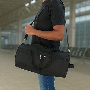 Bolsa de Viagem Esportiva Grande Preta - Vou Leve