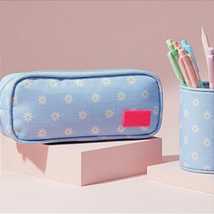 Estojo Duplo Margarida Azul - Vou Leve