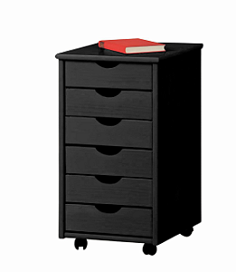 Gaveteiro Organizador Escritório 6 Gavetas Madeira Maciça