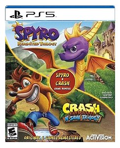 Pacote de jogo Spyro + Crash Remastered para ps5 - Mídia Digital