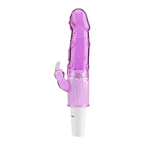 Vibrator Jelly Ponto G Estimulador de Clitóris Vibração Única 19 x 2,8 cm