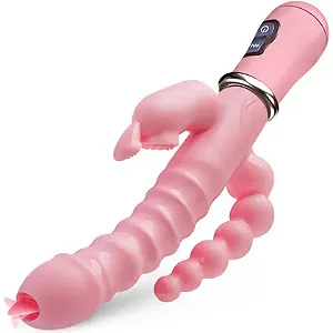Vibrador Clitóris 3 em 1 Anal Vaginal Estimulador Massageador Ponto G 12 Vibrações USB