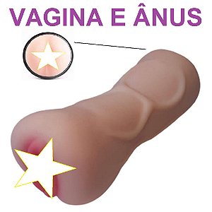 Masturbador Masculino Vagina e Ânus 16cm