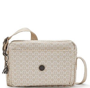 BOLSA KIPLING ABANU M SIGNATURE BEIGE