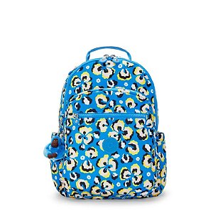 MOCHILA KIPLING SEOUL LEOPARD FLORAL