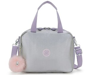 LANCHEIRA KIPLING MIYO SILVER GLOW MET PRATA