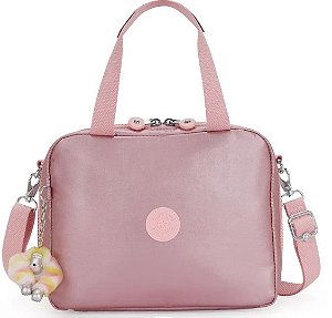 LANCHEIRA KIPLING MIYO BRONZE PINK MET