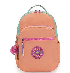MOCHILA KIPLING SEOUL PINK ORANGE