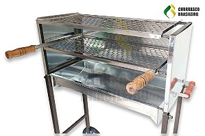 Churrasqueira Carrinho Sem Coifa Galvanizado