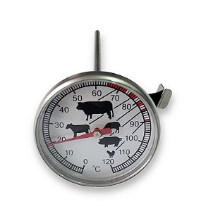 Termômetro Analógico Culinário Para Churrasco e Carnes em Geral com Clip