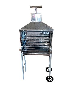 Churrasqueira de Carrinho para Espetinhos Inox modelo C-1200i