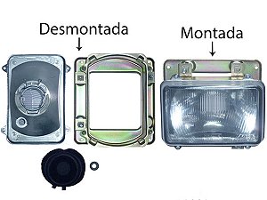 Farol Baixo/Lado Esquerdo Mercedes CARA PRETA-L1113/1418 (3318208761)