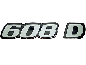 Emblema 608D (Jogo Com 2 Pecas) Mercedes L-608D (3088177314)