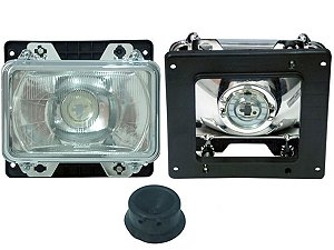 Farol Alto Com Aro LD ou LE Mercedes MBB CARA PRETA (3318209161)