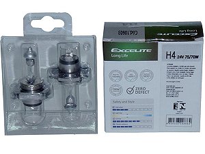 Lampada H4 24V 75/70W Filamento Reforcad LINHA PESADA (H424V)
