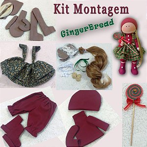 Kit para montar Boneca Russa GingerBread