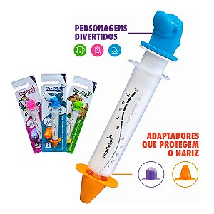 Seringa Para Lavagem Nasal Nose Wash Tubarão, Unicórnio ou Cachorro (1 Unidade)