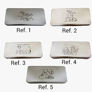 Estojos Gravados para Testes de Logos