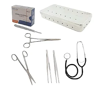 Kit Dissecação Medicina Veterinária E Estetoscópio