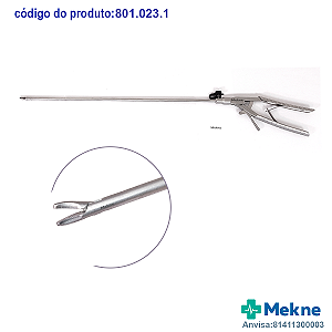 PORTA AGULHA 5*330 mm EMPUNHADURA TIPO "V" LEVE (CURVA ESQUERDA)
