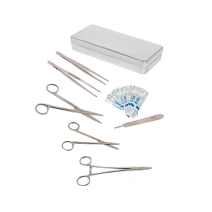 Kit de Dissecação e Sutura com Tesouras Mayo e Metzenbaum