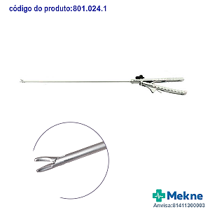 PORTA AGULHA V Curvo 5*420 mm EMPUNHADURA RETA