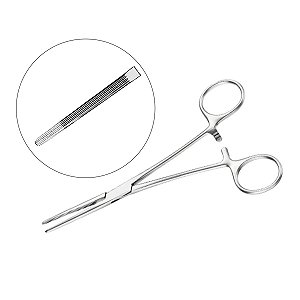 Pinça Carmalt 16 Cm Reta - Estrias Longitudinais