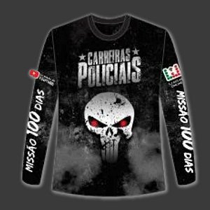 CAMISETA MANGA LONGA CARREIRAS POLICIAIS - LJ Aulas Store