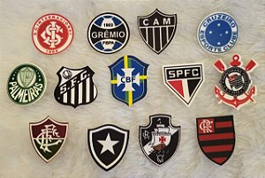 Termocolante Times de Futebol para Amigurumi - Venda por Unidade -  (CBF, VASCO, INTERNACIONAL, SÃO PAULO, SANTOS, PALMEIRAS, GRÊMIO, FLUMINENSE, FLAMENGO, CRUZEIRO, CORINTHIANS, ATLÉTICO MINEIRO, BOTAFOGO e AMÉRICA MINEIRO) -Medidas na descrição