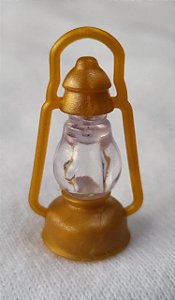 Miniatura de Lamparina Candeia Porta Óleo - Enfeite em plástico - 4,5cm x 3cm x 2,5cm - recipiente para 3ml de líquido/óleo