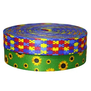 Fita 100%Poliéster Quebra-cabeça ou Girassol - 20mm