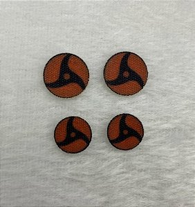 Olho Termocolante - Itachi - Naruto - 10mm ou 12mm - Pacote com 5 pares do tamanho escolhido;