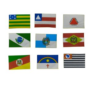 Termocolante Bandeira Estados - 32x21mm - Venda por Unidade