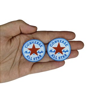 Termocolante All Star Azul Estrela - 38mm - Venda por par