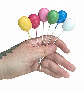 Miniatura Balão/Bexiga - Aproximadamente 12cm (Balão com 3cm) - Venda por unidade da cor escolhida - EDIÇÃO LIMITADA