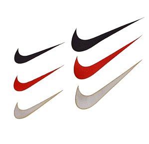 Termocolante Nike - 35mm ou 50mm - Venda do par do tamanho/cor escolhidos