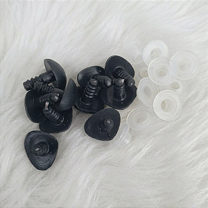 Focinho ou Fuça - Tamanhos 11 a 40mm (ver na descrição) - Cores Preto, Rosa, Marrom, Caramelo - Pacote com 5 Unidades e Travas