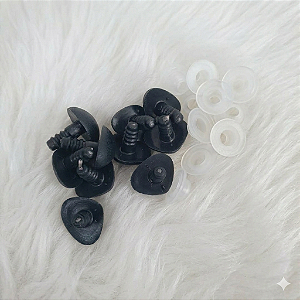 Focinho ou Fuça - Tamanhos 11 a 40mm (ver na descrição) - Cores Preto, Rosa, Marrom, Caramelo - Pacote com 5 Unidades e Travas