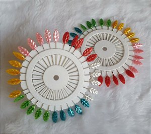 Alfinete Longo - Cartela com 30 alfinetes coloridos - comprimento 60mm