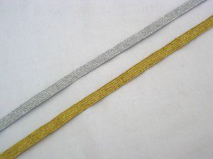 Elástico Metalizado - 6 mm - cores: Dourado ou Prateado