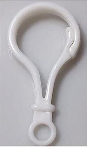 Mosquetão Plástico Branco - 50mmx25mm
