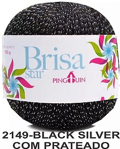 Brisa Star - 2149 - Black Silver com Prata