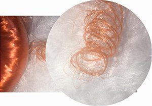 Cabelo de Nylon Ondulado tipo Kanekalon (Maço com aproximadamente  de 200 a 250 Gramas) - cor Laranja